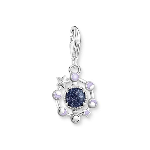 THOMAS SABO Charm-Anhänger Mondphasen mit imitiertem Sandstein recycletes 925 Sterlingsilber 2040-664-32