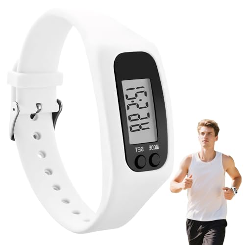 Mini Elektronischer 3D Schrittzähler, Fitness Tracker, Kalorienzähler Schrittzähler Uhr, Keine App Erforderlich, Ideal für Wanderungen, Fitness und Den Weg Zur Arbeit, für Damen und Herren Geeignet