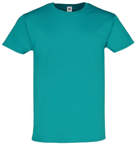 Fruit of the Loom - Iconic 195 Ringspun Premium T | T-Shirt Herren & Damen - 100% Baumwolle, hochwertig & weich, ideal für den Alltag, Farbe:Ocean Teal, Größe:L
