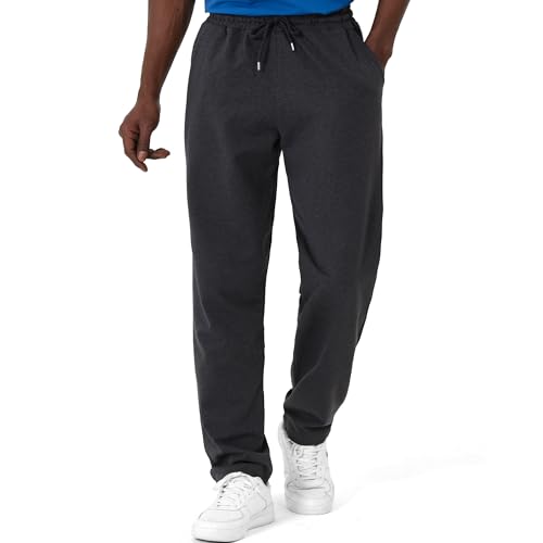 ROSS CAMP Jogginghose Herren – Sporthose Lang Baumwolle, Freizeithose Trainingshose, Sweatpants Jogger, Laufhose Breite Modern(Anthrazit, M)