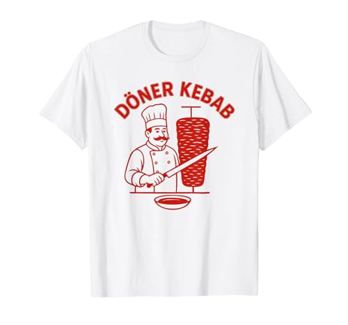 Döner Kebab Klassik T-Shirt, Herren, Weiß, XL