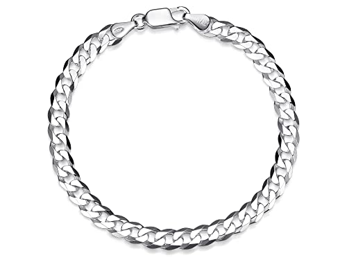SILBERKETTEN STORE DEIN SCHMUCK ONLINE SHOP Solides Panzerketten Armband - 6mm breit| echt 925 Silber | nickelfrei