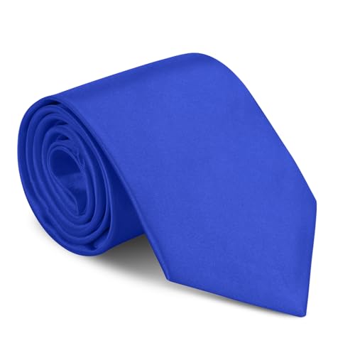 URAQT Herren Krawatten, Satin Elegant Krawatte 8 cm für Herren, Klassische Hochzeit Krawatte für Büro oder Festliche Veranstaltungen (Königsblau)