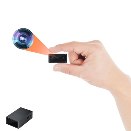 JINGRONGHUA Mini Kamera - HD 1080P, Mini-Kamera, Überwachungskamera, Kamera Überwachung Außen Innen - Bewegungsdetektion,automatische Nachtsicht,Gravitationssensorik,Max 512GB unterstütz,Ohne WLAN