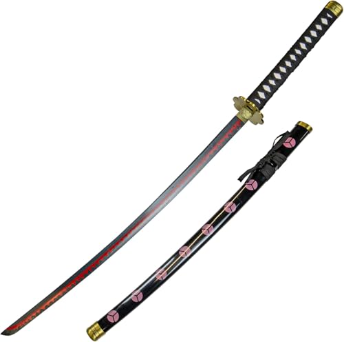 One Piece - Holzschwerter (Shuusui) Katana aus Holz mit Scheide, Samurai Schwerter, Holzschwert, Zoro Schwert, Bambusklinge, One Piece Katana, Animefans, Anime Schwert, Cosplays, Spielzeug für Kinder