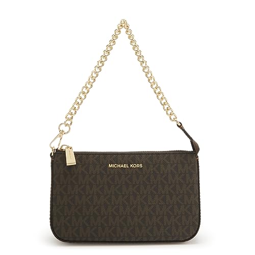 Michael Kors Women MD Chain POUCHETTE Bag, Braun_Dunkelbraun
