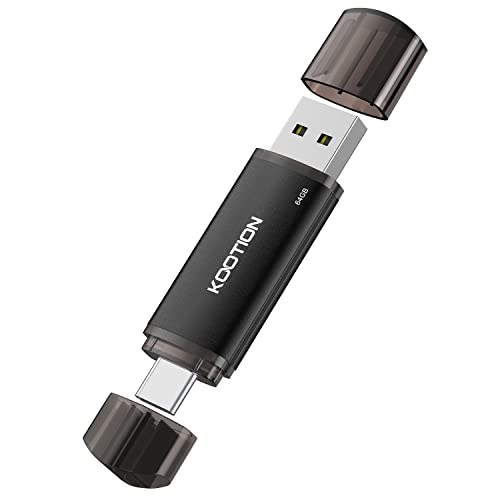 KOOTION USB Stick 64GB, USB C Stick OTG 2.0 Speicherstick 2-in-1 USB 64G Flash Laufwerk Type C Flash Drive 64 Gbyte für PC/Laptop/Notebook, Typ-C Smartphone