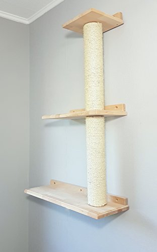 Jennys Tiershop Handgefertigte Tiermöbel/Luxusmöbel, Katzenmöbel in vielen Ausführungen, Dreifach-Plattform Links (457O)