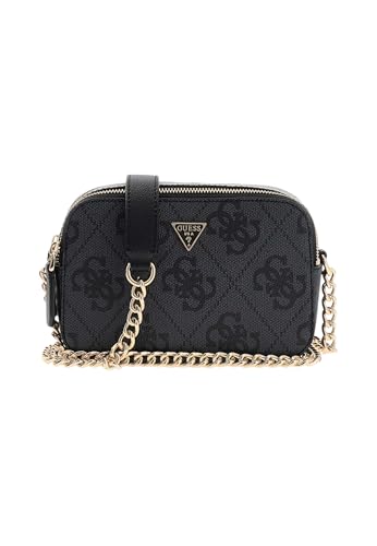 GUESS Umhängetasche Noelle II Crossbody Camera Bag Coal Logo dunkelgrau