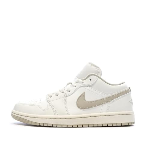 NIKE Air Jordan 1 Low Sneaker Ecru/Braun Unisex, gebrochenes weiß, 40 EU