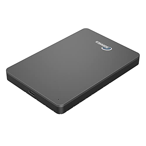 Sonnics 1TB Grau Externe tragbare Festplatte Typ C USB 3.1 kompatibel mit Windows-PC, Mac, Smart TV, Xbox One und PS4