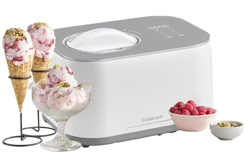 Cuisinart FreezeEase – Selbstkühlende Eismaschine | 3 Voreinstellungen | Eiscreme, Sorbet, Frozen Yoghurt | Kein Vorkühlen nötig | Fertig in 40 Minuten | Kühlhaltefunktion