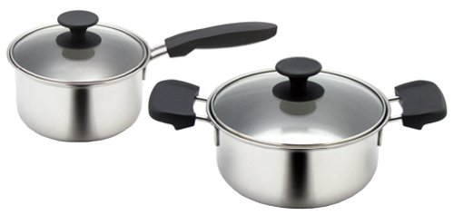 Nagy latte Edelstahl Kochtopf 16cm 1,8 L & T?pfe 18cm 2.2L NRT-34KR (Japan Import / Das Paket und das Handbuch werden in Japanisch)