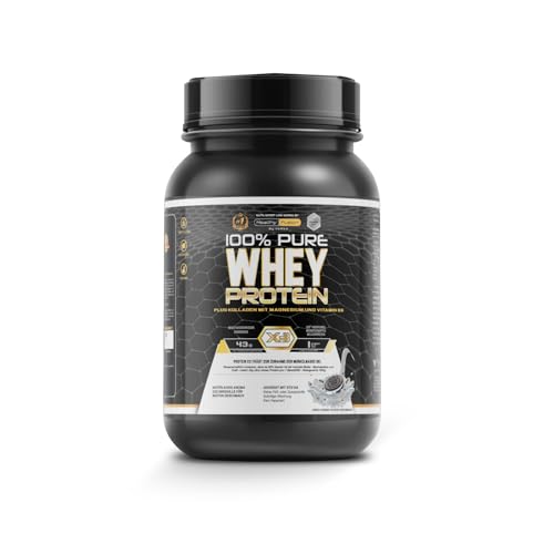 Healthy Fusion, Whey Protein, Reines Whey-Protein mit Kollagen + Magnesium | Verbessert dein Training | Schützt und steigert die Muskelmasse | 1000g Keks