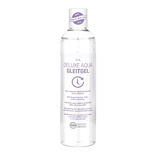 EIS Deluxe Aqua Gleitmittel | Gleitgel auf Wasserbasis mit Langzeitwirkung | Extra sensitives Intimgel für gefühlsechtes Empfinden | Transparent | 300 ml