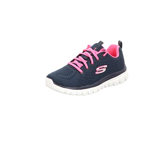Skechers Damen Graceful Get Connected Trainers, Black Mesh / Trim, 39 EU