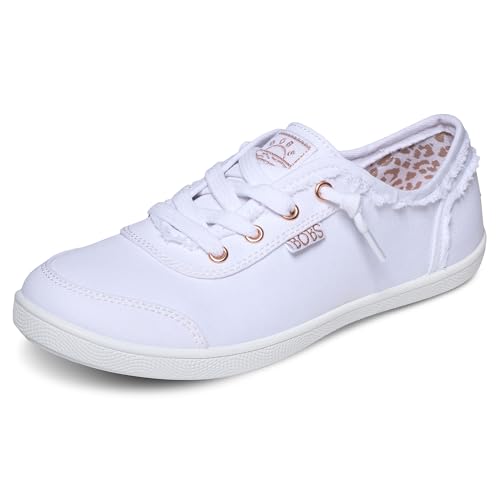 Skechers Damen Bobs B Cute Sneaker, White Canvas, 39 EU