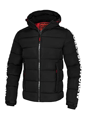 PITBULL - Winterjacke Herren mit Kapuze Airway IV, Jacke Herren mit Reißverschluss, Bequeme Seitliche Taschen, Herren Jacken Perfekt für Winter - M