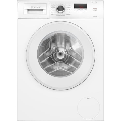 Bosch WGE02471, Serie 2, Waschmaschine 7 kg, 1400 UpM, Frontlader, Nachlegefunktion, schneller waschen mit Speed Perfect, LED Display mit Touch Control, Anti Vibration Design, AquaStop, Weiß