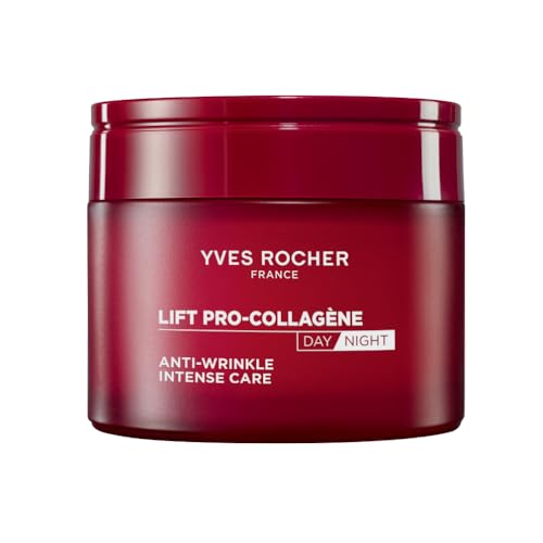 Yves Rocher LIFT Pro-COLLAGÈNE - Intensivpflege Anti-Falten-Behandlung für Tag und Nacht - Innovative Formel mit Kollagen und Hyaluronsäure - Glättet, füllt auf und nährt - 75 ml