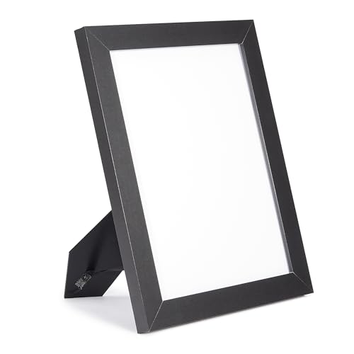 Amazon Basics Rechteckiger Dokumenten-/Bilderrahmen aus Holz, 28cm x 21,6cm, Schwarz