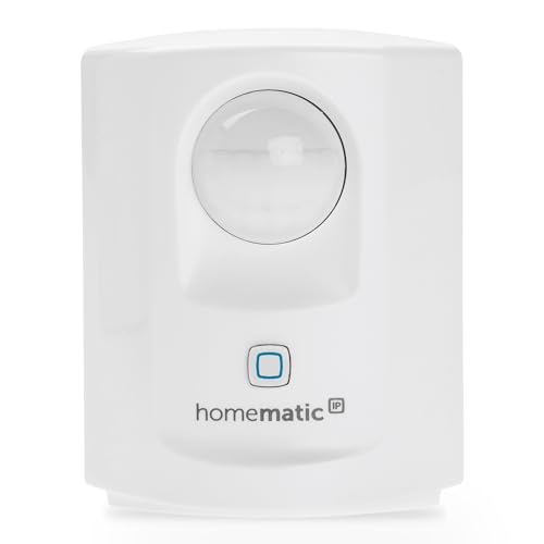 Homematic IP Smart Home Bewegungsmelder mit Dämmerungssensor – innen, Zubehör für Smart Home mit App-Funktion, für Alarmlösung, schaltet Leuchten, Energie sparen, 142722A0