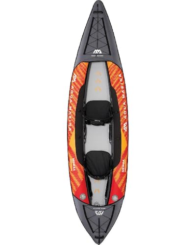 Aqua Marina , Kajak aufblasbar im Set für 2 Personen Memba 2022 12‘10“ Paddelboot Kanu mit Paddel, Pumpe, Rucksack 390 x 90 cm