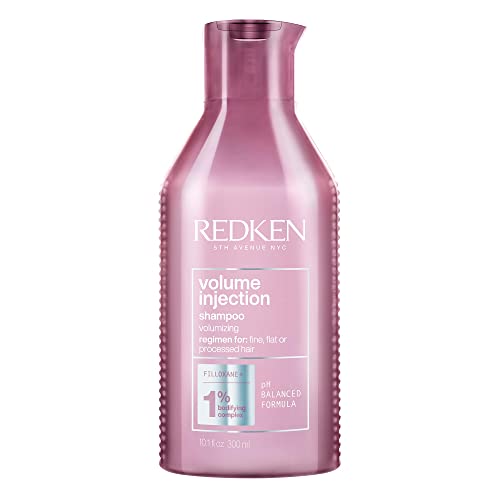 Redken Haarshampoo mit reparierendem Volumen-Boost, Mit Filloxanen und pflegenden Polymeren, High Rise Volume Injection Shampoo, 1 x 300 ml