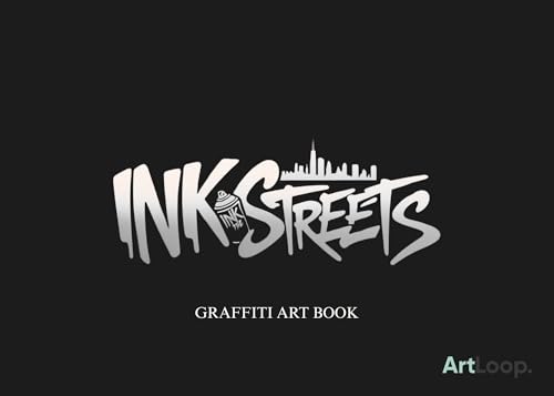 ArtLoop INK THE STREETS: Graffiti Art Book Sketchbook DIN A4 quer – 170 Seiten, 170 g/m² Papier, Hardcover, Wire-O, kein Durchbluten, für Marker, Street Art, Geschenk