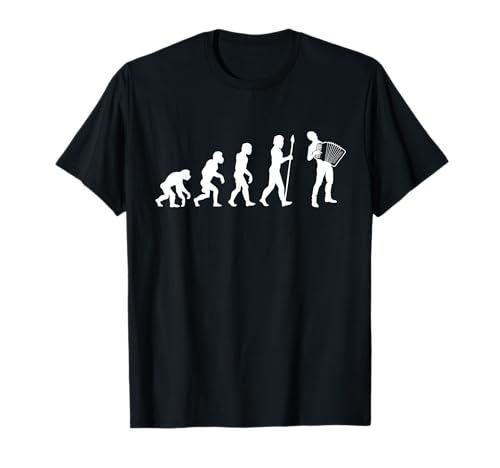 Akkordeon Evolution - Akkordeon Spieler Design T-Shirt