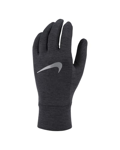 Nike Herren Fleece Running Handschuhe, Black/Black/Silver, S/M