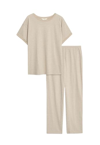 Marks & Spencer Bedrucktes Schlafanzugset Mit Hohem Baumwollanteil Damen L