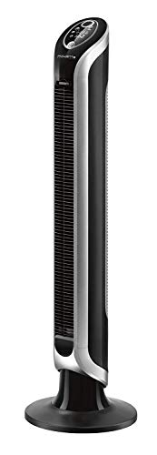 Rowenta VU6670 Eole Infinite, Turmventilator, Timer bis zu 8 Stunden, 3 Geschwindigkeiten, Fernbedienung, automatische Abschaltung, Piano Schwarz