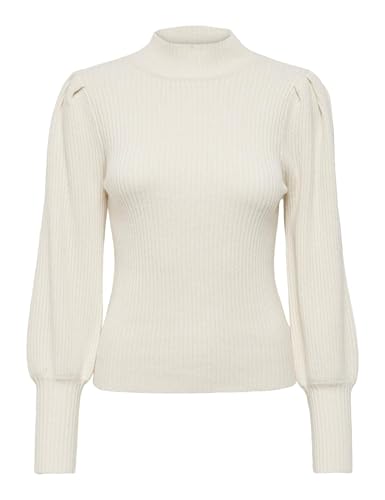 ONLY Damen ONLKATIA L/S Highneck Pullover KNT NOOS Strickpullover, Whitecap Gray/Detail:w. Melange,XS
