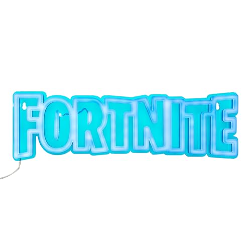 Paladone Fortnite-Logo LED-Neon-Wandleuchte, offiziell lizenzierte Gaming-Lampe mit Netzkabel für Zuhause, Schlafzimmer, Wohnzimmer, tolles Geschenk
