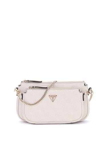 GUESS Noelle II Double Pouch Crossbody Bag White Logo