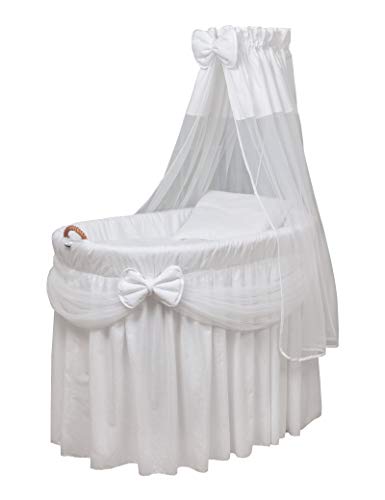 Waldin Stubenwagen-Set mit Ausstattung, XXL, Bollerwagen,komplett, 6 Modelle wählbar,weiß