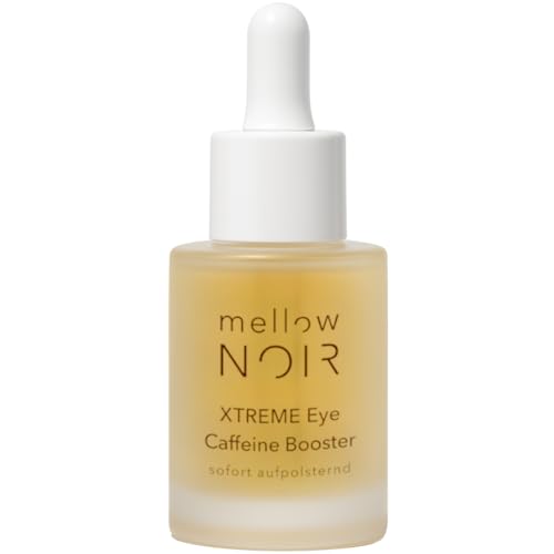 mellow NOIR XTREME Eye Caffeine Booster 15ml - SOFORT AUFPOLSTERND – Augenserum mit Koffein für müde geschwollene Augen – gegen Augenringe und Tränensäcke - Vegan - Zertifizierte Naturkosmetik