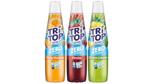 TRi TOP ZERO Sirup 3x600 ml Set - Kirsche, Zitrone, Orange-Mandarine