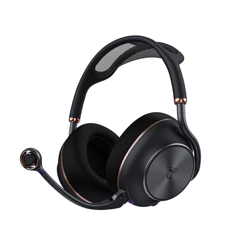 Turtle Beach Stealth Pro II Wireless Premium Gaming-Headset für PC, PS5, PS4 – zertifiziertes Hi-Res 24-bit Audio, Dolby Atmos Spatial Audio, Geräuschunterdrückung, Schwarz