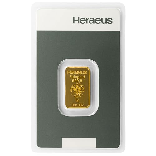 Goldbarren Heraeus 5g 5 Gramm Geschenkset