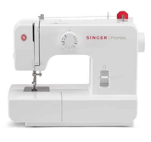Singer 1408 Nähmaschine, Anfängerfreundlich mit 14 Voreingestellten Nähvorgängen, Automatischer 4-Takt-Ösenmaschine, Freiarm, Rückwärtstaste, Singer Nähmaschine
