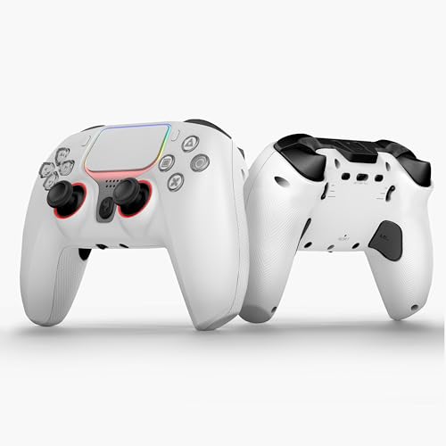 NBCP X-2 Controller für PS4,Hall Joystick/Auslöser, Wireless Gamepad Kompatibel mit PS4/Slim/Pro,TURBO, RGB-Licht, Programmierbare Tasten,Doppelvibration, Bewegungssensoren, Stereo-Kopfhöreranschluss