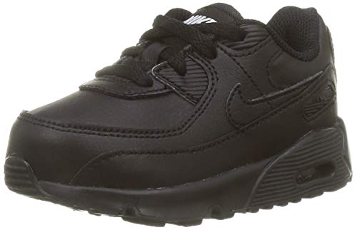 Nike Air Max 90 Ltr (Td) Sneaker, Black Black Black White, 23.5 EU