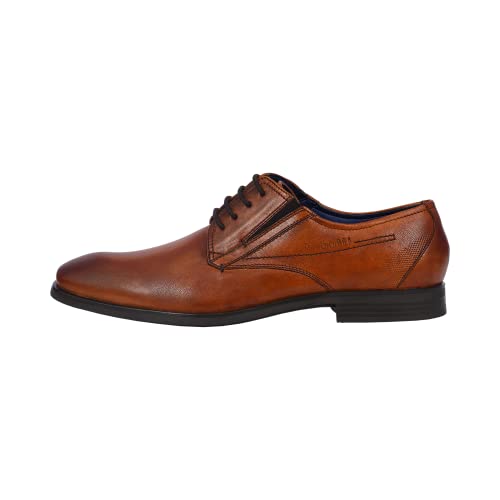 bugatti Herren Businessschuhe, Männer Business Schnürer,Strassenschuhe,Schnuerung,lace-up Shoes,Low-tie,schnürschuhe,Cognac (6300),44 EU / 9 UK