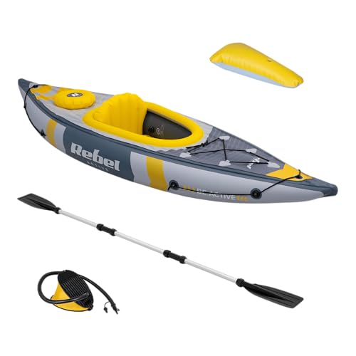 Rebel Electro Kajak Aufgeblasen Touristen Ponton 282x90 Paddel Pumpe Sitz RBA-4515