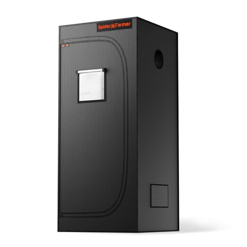 Spider Farmer Growzelt 70x70x160cm Growzelt für Indoor Lichtdicht und Wasserdicht Anbauzelt Grow Tent Growschrank für Homegrowing Pflanzenzucht Gewächshaus Indoor Zuchtzelt für SF1000/SF1000D