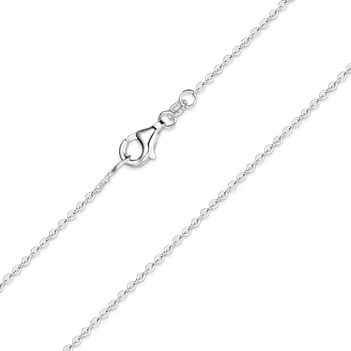 Materia Feine Ankerkette 925 Sterling Silber - 1,2mm Halskette silber in 50 cm K30-50cm
