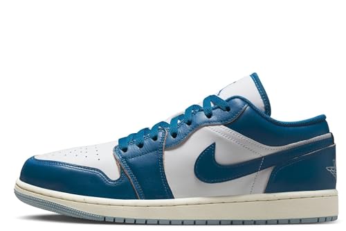 Nike Air Jordan 1 Low SE Herren Trainers FN5214 Sneakers Schuhe (UK 9 US 10 EU 44, White Industrial Blue 141)