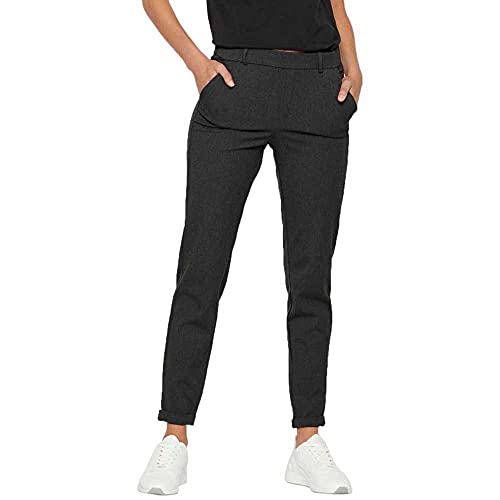 VERO MODA Damen Hose 10225280 Dark Grey Melange M-32